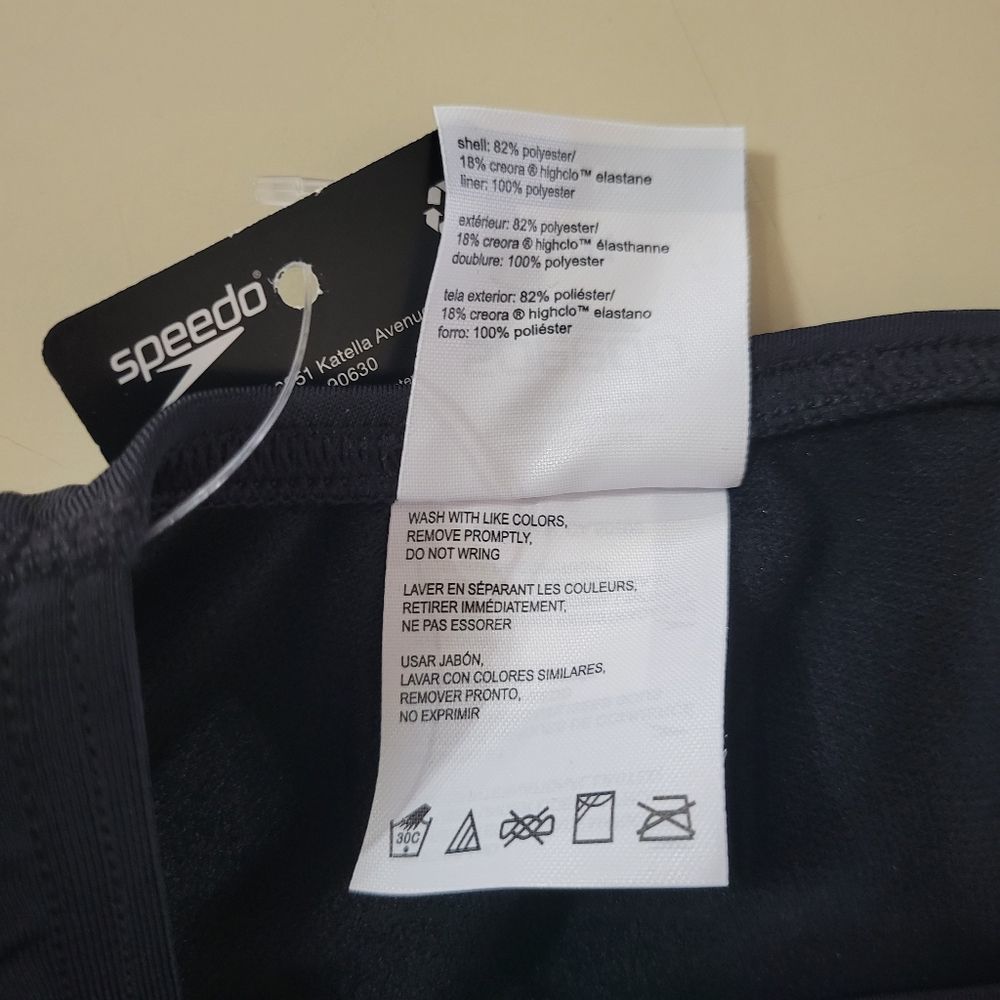 Speedo Solid Black Super Proback One Piece Prolt … - image 8